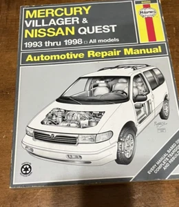 Manual de reparación Haynes Mercury Villager y Nissan QUEST 1993 A 1998 #64200 - Imagen 1 de 3