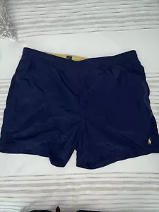 Polo Ralph Lauren Mens Navy Blue Swim Trunks Size XL 100% Nylon - Picture 1 of 7