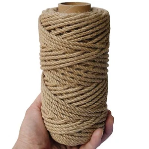 4mm Jute Twine 164 Feet Braided Natural Jute Rope Heavy Duty And Thick Twine Rop - Picture 1 of 7