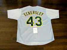 DENNIS ECKERSLEY OAKLAND A'S PITCHER HOF SIGNED AUTO A'S AWAY JERSEY JSA BEAUTY 