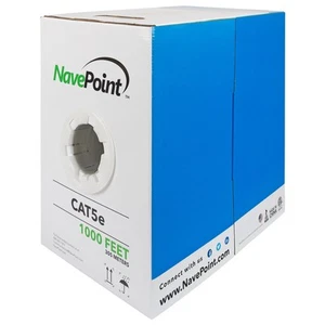 CAT5e Cable CMR Copper Riser UTP 24AWG 350MHz Network Ethernet 1000FT White Bulk - Picture 1 of 4