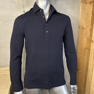 POLO RALPH LAUREN STRETCH WOOL BLEND POLO SWEATER HUNTER NAVY MEN’S MEDIUM - Picture 1 of 5