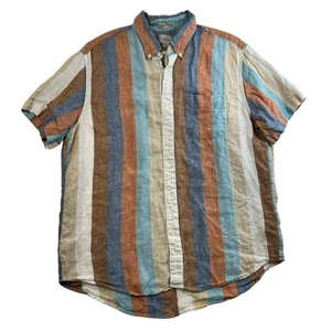 J.Crew L Large Shirt Baird McNutt Irish Linen Short Sleeve Button Down Classic - Picture 1 of 14