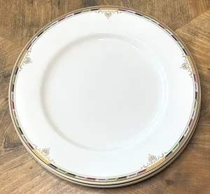 PALACIO VENECIANO Juego de 2 Platos de Cena 10 5/8" Mikasa Japón Hueso Oro Shell Usado en Excelente Condición! - Imagen 1 de 4
