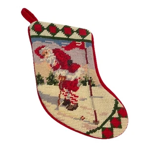 "Medias de Papá Noel jugando al golf punta de aguja Navidad 9,5"" vacaciones" - Imagen 1 de 4