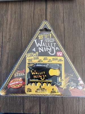 Cartera Ninja Multiherramienta Tarjeta Bolsillo Tamaño 18 Herramientas en 1 Acero Tratamiento Térmico Nuevo en Paquete Foto 1 de 2