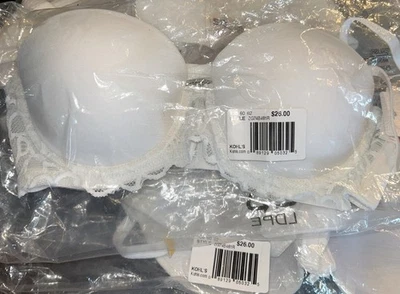 BRAND NEW Kohl's SO Soft-Lift T-Shirt Bra Size 32A Underwire White Lot of 3 - Image 1 of 4