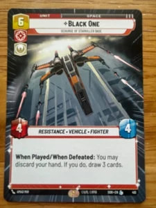 STAR WARS UNLIMITED TCG SPARK OF REBELLION HYPERSPACE LEGENDARY BLACK ONE - Picture 1 of 1