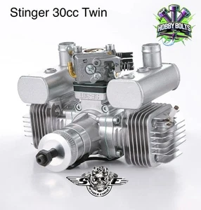 STINGER 30cc Twin Gas Two Stroke RC Model Airplane Engine. RCGF, Hobby Bolts. - Picture 1 of 6
