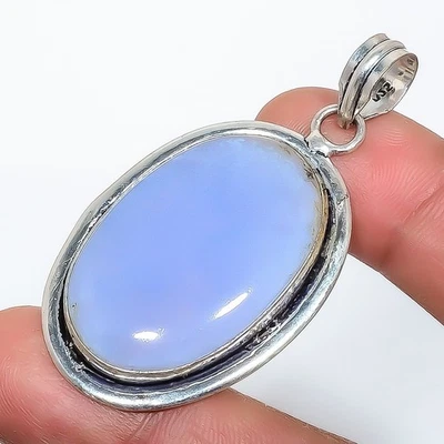 Colgante de plata de ley 925 hecho a mano indio de piedras preciosas de ópalo para niñas Foto 1 de 4