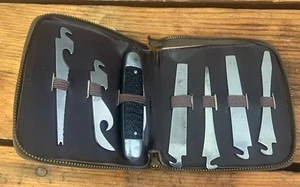 Early Supreme Knife Pocketknife Leather Case Set Other Tools Blades Multitool - Picture 1 of 12