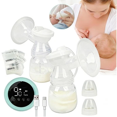 Tiralatte Elettrico Doppio Tiralatte Tiralatte Allattamento Ricaricabile - Immagine 1 di 4