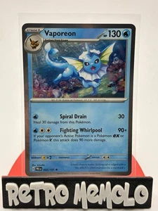 Vaporeon - Pokemon TCG Prismatic Evolutions 022/131 - NM - Holo Rare - Bild 1 von 2