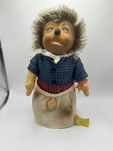 Vintage 1960 Steiff Micki Hedgehog Germany 6.5" Dirty Apron Model 7628/17 W/ Tag - Picture 1 of 7