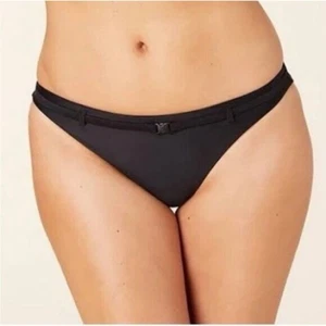 Andie Swim Black Bikini Hipster Bottom The Riviera Belted Size L Swimwear NWT - Picture 1 of 9
