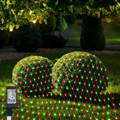 12ft x 5ft 360 LED Christmas Net Lights, 8 Modes Low Voltage Mesh Christmas D... - Image 1 of 4