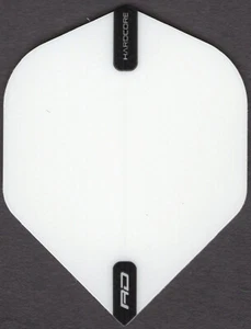 RED DRAGON White Hardcore Dart Flights: 3 per set - Picture 1 of 4