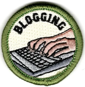 Distintivo Merito Spoof - Distintivo Merito "Blogging" 1 1/2 pollice toppa ricamata - Foto 1 di 1