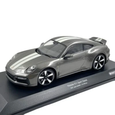 Modellino Auto Minichamps 1/18 Porsche 911 Sport Classic Grey Metallic - Immagine 1 di 4