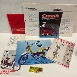 VINTAGE CIMATTI MOPED VERKAUFSANZEIGEN UND PROSPEKT PAKET MIT HÄNDLERPAPIEREN - Bild 1 von 3