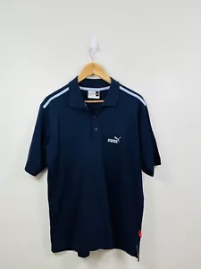 Puma Men's Blue Short Sleeve Collared Polo Shirt - Size M - Picture 1 of 9