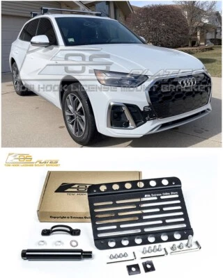 EOS Plate For 21-Up Audi Q5 SQ5 Front Bumper Tow Hook License Mount Bracket - Image 1 of 4
