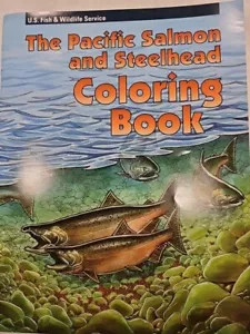 The Pacific Salmon & Steelhead Coloring Book: U.S. Fish & Wildlife Service NEW - Imagen 1 de 10