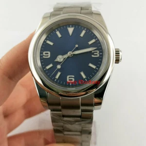 39 mm esfera azul estéril cristal cristal zafiro estuche pulido DG2813 reloj de pulsera automático - Imagen 1 de 4