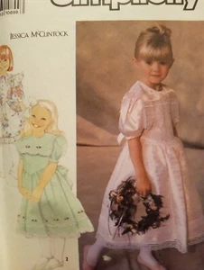UC 2-6x Toddler Child Girl's Dress McClintock Sewing Pattern Simplicity 7080 - Picture 1 of 2