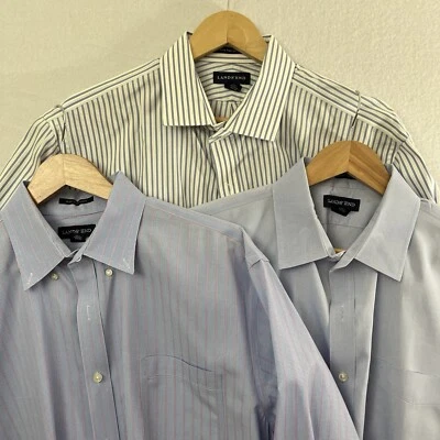 Lands' End (3) Pinpoint Oxfords Size 17 1/2 Tall 37 Tailored Fit Tall - Image 1 of 4