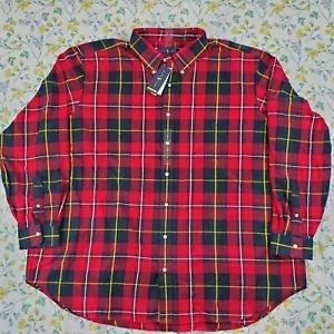 Polo Ralph Lauren Mens Long Sleeve Plaid Flannel Button Shirts Big & Tall 1XB - Picture 1 of 5
