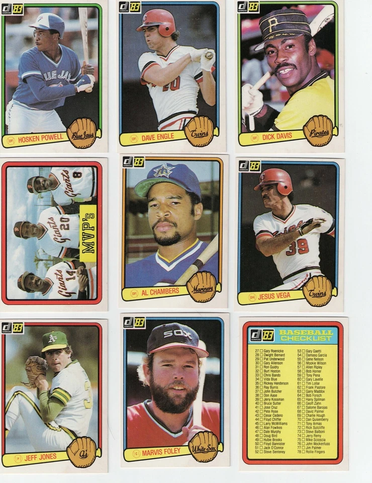 1983 DONRUSS Baseball Cards Complete Your Set U-Pick 501-660 plus HOF Heroes - Image 1 of 1
