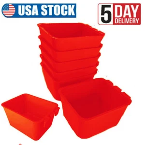 Cage Cups 10-pk Red 1 Pint / 16 fl oz Hanging Feed & Water Cups Chicken Poultry - Picture 1 of 1