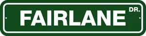 FAIRLANE DR 6" X 24" ALUM STREET SIGN - MAN CAVE, CLASSIC CAR, HOT ROD, FORD - Picture 1 of 8
