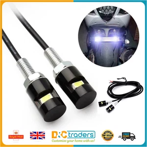 TARGA LED UNIVERSALE LUCI POSTERIORI ORDINATE AUTO MOTO BULLONE LUCE 2 PZ - Foto 1 di 7