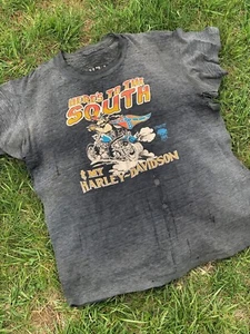Vintage 1982 3-D Emblem Harley Davidson MAN T-Shirt size Large rare MADE USA  - Bild 1 von 8