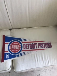 NBA 90’s Detroit Pistons large Pennant 31” Felt Banner - Picture 1 of 3