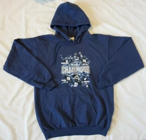 New England Patriots 2014 World Champions Hoodie Sweater Blue M Tom Brady NFL - Picture 1 of 7