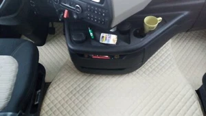 TRUCK Floor Mats LHD For FORD F-MAX 2018+ EURO 6 AUTOMAT BEIGE Eco Leather - Picture 1 of 6