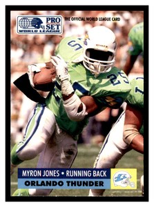 1991 Pro Set WLAF #114 MYRON JONES Orlando Thunder ~D2Y