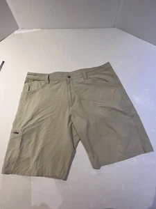 Pantaloncini Patagonia uomo 40 misto nylon marrone escursionismo escursionismo davanti piatto 10 pollici cuciture interne - Foto 1 di 7