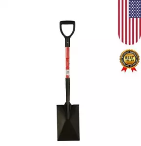28”Garden Spade Fiberglass Long Handle Heavy Duty 16 Gauge Steel Tool Outdoor US - Picture 1 of 10