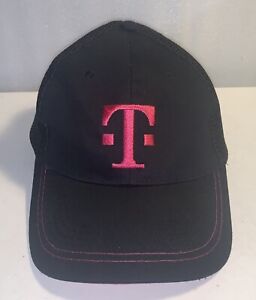 T-Mobile Kappe schwarz heiß rosa verstellbarer Verschluss saubere Mütze Handy Firma