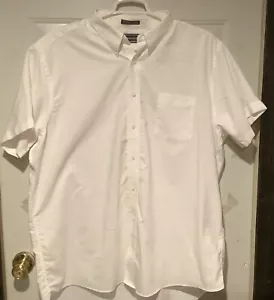 David Taylor Dress Shirt Sz 18 1/2 Neck Men's White Short Sleeve Button Down 3XL - Picture 1 of 4