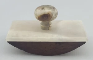 RARE Antique Victorian Art Deco Nouveau Alabaster Desk Ink Blotter - Picture 1 of 7