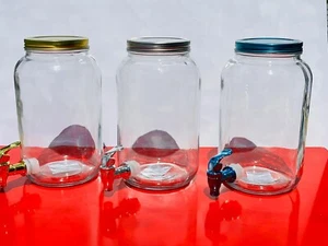 Saftspender 3 Liter aus Glas mit Zapfhahn Wasserspender Getränkespender Neu - Bild 1 von 7