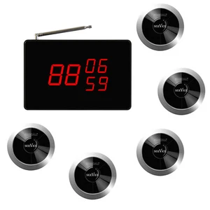 Sistema de llamadas inalámbrico SINGCALL 1 receptor pequeño, 5 botones impermeables para cafetería - Imagen 1 de 1