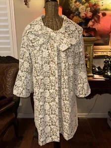 Ryu Anthropologie Cream, Lace Jacket With Bow Jacket Coat Women M - Picture 1 of 10