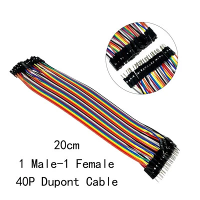 40PCS Dupont wire jumper cables 21cm 2.54MM male to female For Arduino extension - Image 1 of 4