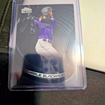 2022 TOPPS CHROME BLACK #26 CHARLIE BLACKMON - COLORADO ROCKIES - Image 1 of 2